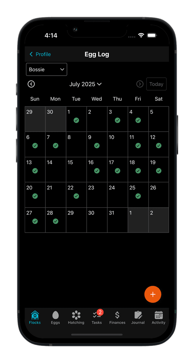 Bulk entry interface for egg production